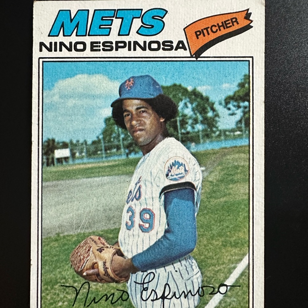 Nino Espinosa Mets Baseball Card - 1977 Topps #376